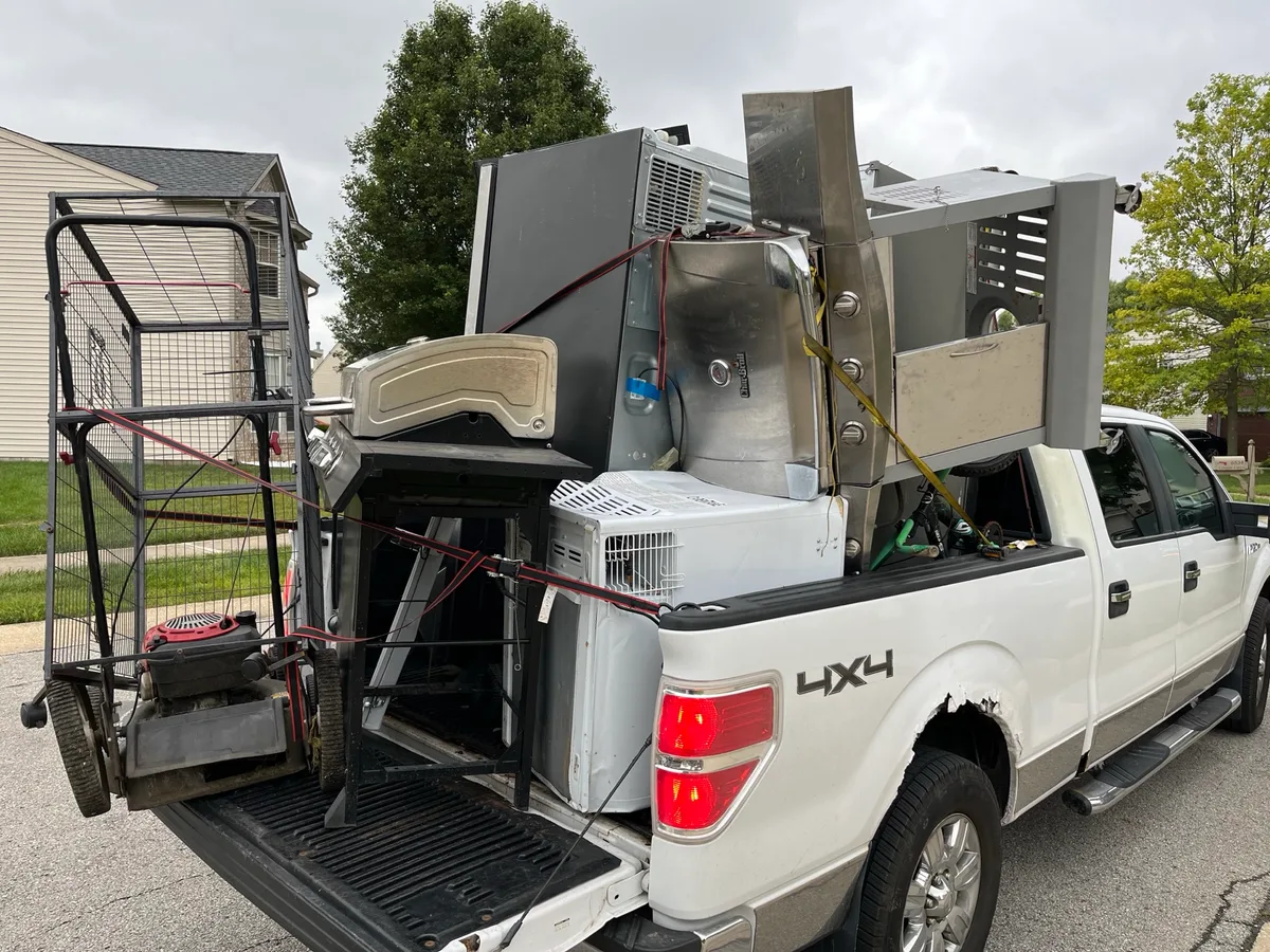 Refrigerator loaded for a $36 Indy Pickup 1111 pickup, versus a $129+ minimum elsewhere